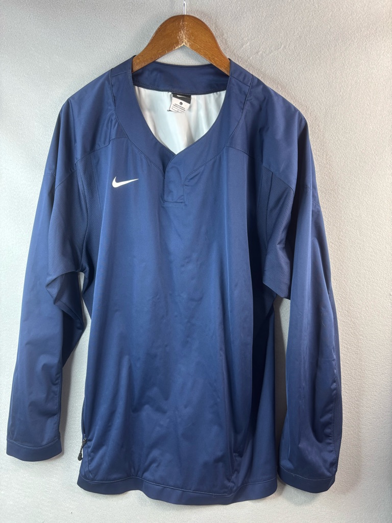 Nike Golf L Men’s Navy Blue Long Sleeve Athletic Pullover Shirt Jacket
